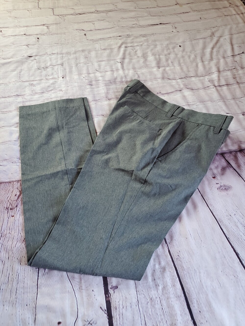 Vercho Gray Slacks Straight Leg Formal Work Office Career Men's 30x30